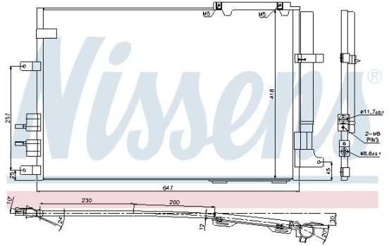 Condenser, air conditioning 94914 Nissens, Image 2