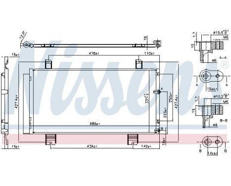 Condenser, air conditioning 94950 Nissens, Image 5