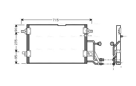 Condenser, air conditioning AI5116 Ava Quality Cooling