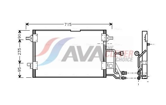 Condenser, air conditioning AI5116 Ava Quality Cooling
