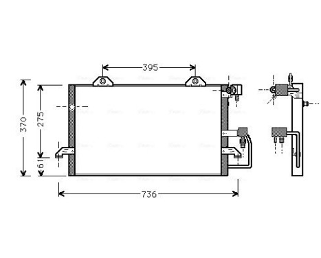 Condenser, air conditioning AI5118 Ava Quality Cooling