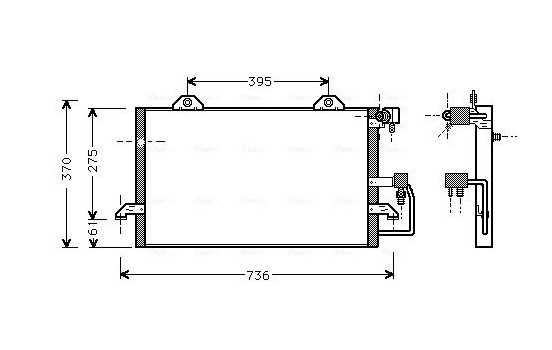 Condenser, air conditioning AI5118 Ava Quality Cooling