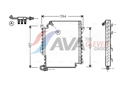 Condenser, air conditioning AI5119 Ava Quality Cooling
