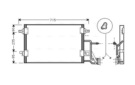 Condenser, air conditioning AI5173 Ava Quality Cooling