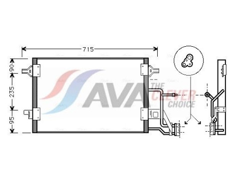 Condenser, air conditioning AI5173 Ava Quality Cooling