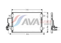 Condenser, air conditioning AI5175 Ava Quality Cooling
