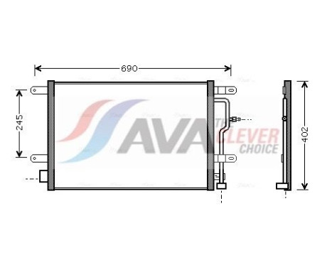 Condenser, air conditioning AI5194 Ava Quality Cooling