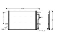 Condenser, air conditioning AI5199 Ava Quality Cooling