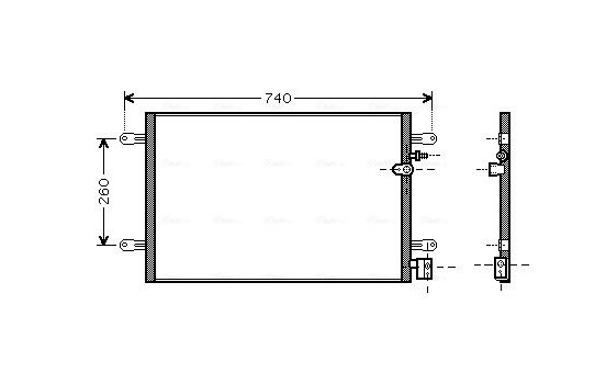 Condenser, air conditioning AI5237 Ava Quality Cooling