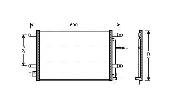 Condenser, air conditioning AI5238 Ava Quality Cooling