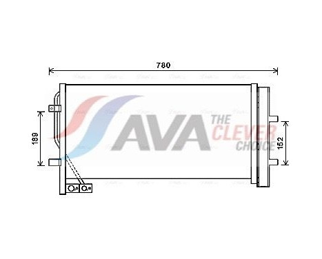 Condenser, air conditioning AI5382D Ava Quality Cooling