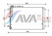 Condenser, air conditioning AI5389D Ava Quality Cooling