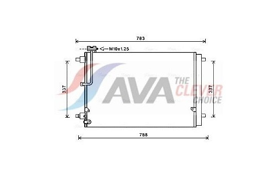 Condenser, air conditioning AI5389D Ava Quality Cooling
