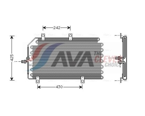 Condenser, air conditioning ALA5065 Ava Quality Cooling, Image 2