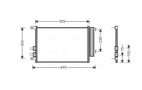 Condenser, air conditioning ALA5088D Ava Quality Cooling