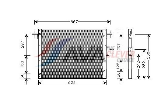 Condenser, air conditioning AU5075 Ava Quality Cooling