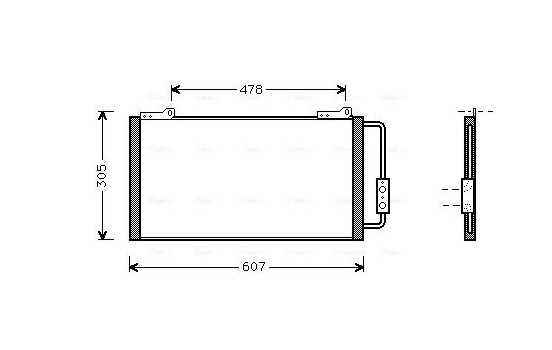 Condenser, air conditioning AU5139 Ava Quality Cooling