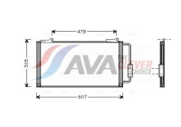 Condenser, air conditioning AU5139 Ava Quality Cooling
