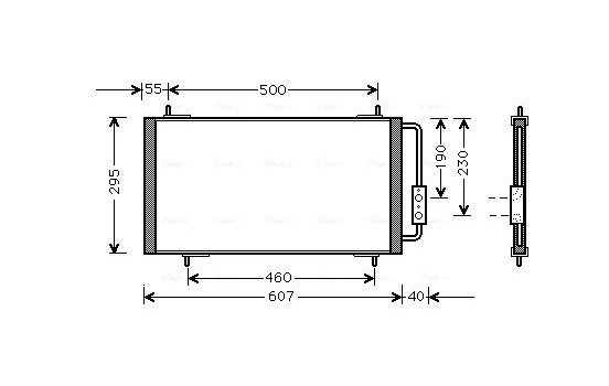 Condenser, air conditioning AU5147 Ava Quality Cooling