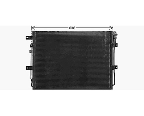 Condenser, air conditioning AU5346D Ava Quality Cooling, Image 2