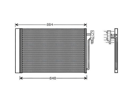 Condenser, air conditioning AUA5182D Ava Quality Cooling