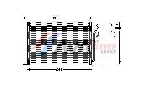 Condenser, air conditioning AUA5182D Ava Quality Cooling, Image 2