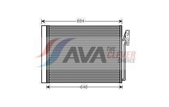 Condenser, air conditioning AUA5211D Ava Quality Cooling, Image 2