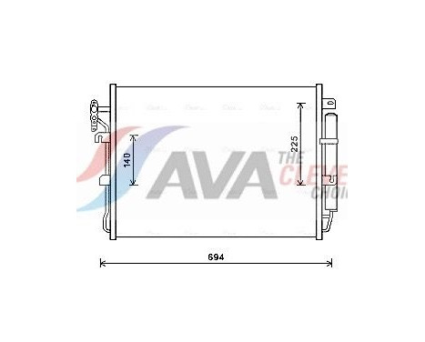 Condenser, air conditioning AUA5215D Ava Quality Cooling