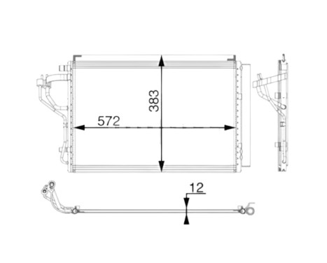 Condenser, air conditioning BEHR *** PREMIUM LINE ***