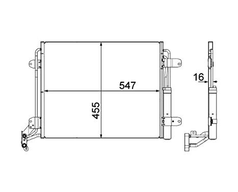 Condenser, air conditioning BEHR *** PREMIUM LINE ***