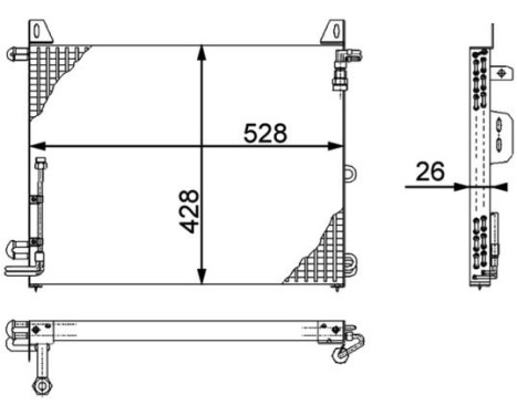 Condenser, air conditioning BEHR *** PREMIUM LINE ***, Image 3