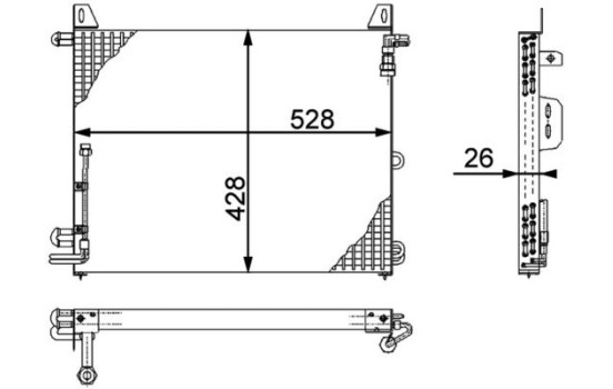 Condenser, air conditioning BEHR *** PREMIUM LINE ***, Image 2
