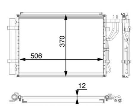 Condenser, air conditioning BEHR *** PREMIUM LINE ***, Image 3