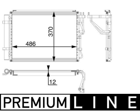 Condenser, air conditioning BEHR *** PREMIUM LINE ***, Image 2