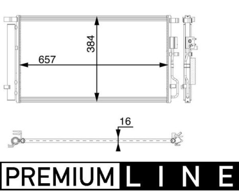 Condenser, air conditioning BEHR *** PREMIUM LINE ***, Image 2