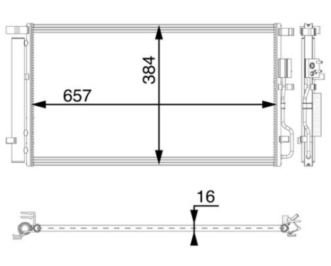 Condenser, air conditioning BEHR *** PREMIUM LINE ***, Image 3