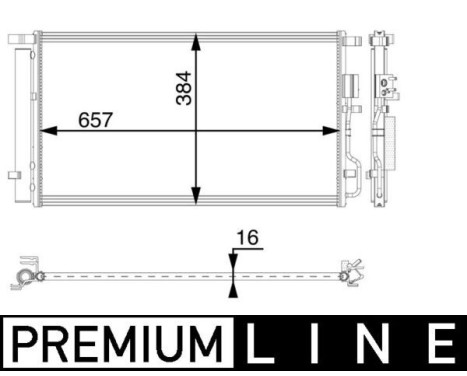 Condenser, air conditioning BEHR *** PREMIUM LINE ***, Image 2
