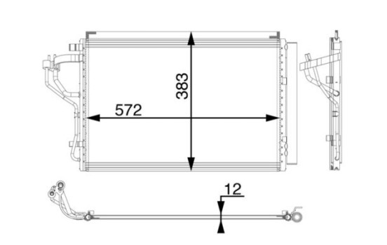 Condenser, air conditioning BEHR *** PREMIUM LINE ***, Image 2