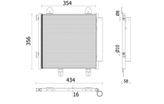 Condenser, air conditioning BEHR *** PREMIUM LINE ***, Image 2