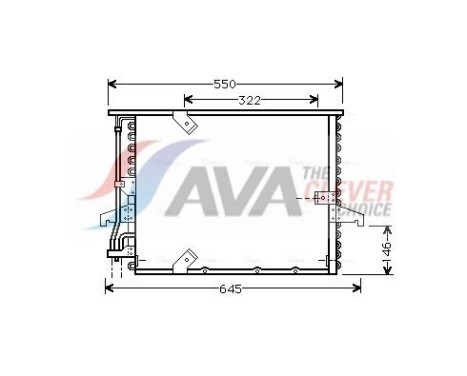 Condenser, air conditioning BW5180 Ava Quality Cooling
