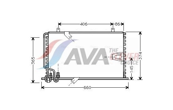 Condenser, air conditioning BW5184 Ava Quality Cooling