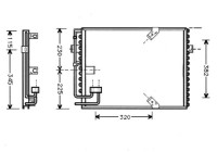 Condenser, air conditioning BW5187 Ava Quality Cooling