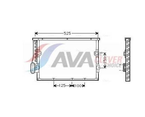 Condenser, air conditioning BW5191 Ava Quality Cooling