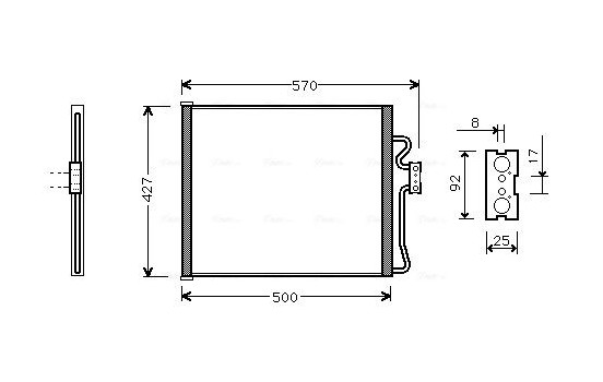 Condenser, air conditioning BW5192 Ava Quality Cooling