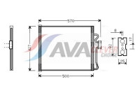 Condenser, air conditioning BW5192 Ava Quality Cooling