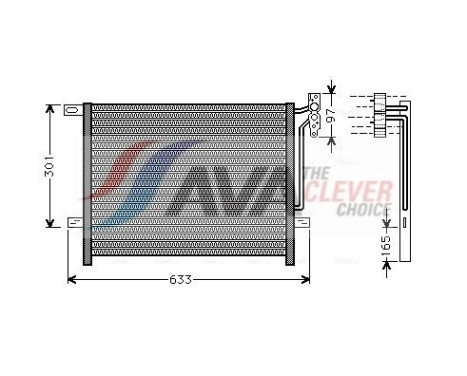 Condenser, air conditioning BW5203 Ava Quality Cooling
