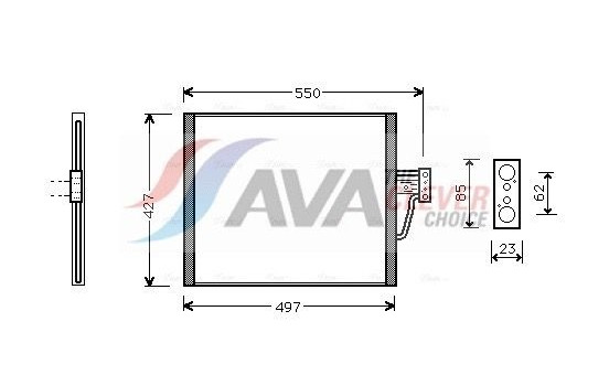Condenser, air conditioning BW5213 Ava Quality Cooling
