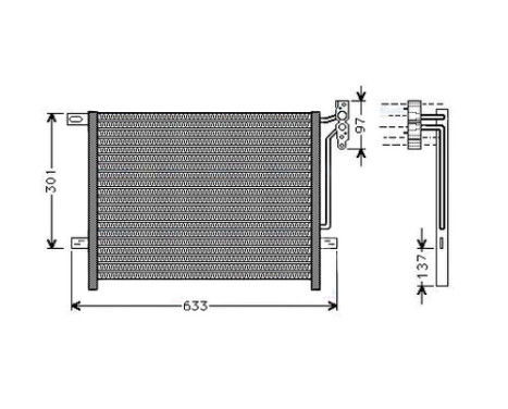 Condenser, air conditioning BW5397 Ava Quality Cooling