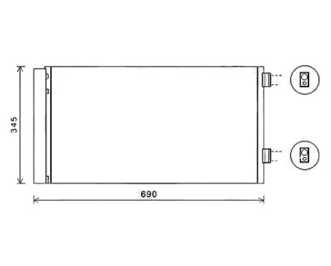 Condenser, air conditioning BW5414D Ava Quality Cooling