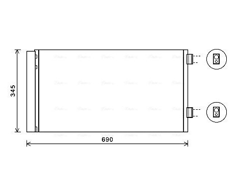 Condenser, air conditioning BW5414D Ava Quality Cooling, Image 2